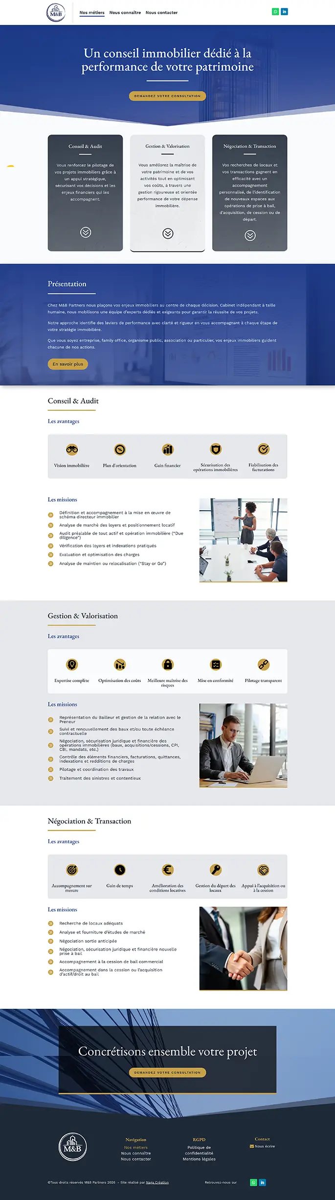 Conseil immobilier - M&B Partners -mandbpartners.com